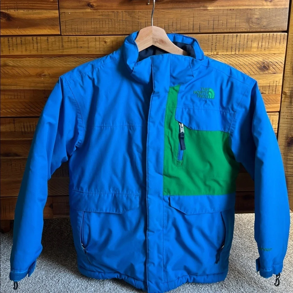 The North Face Kids Blue and Green Jacket